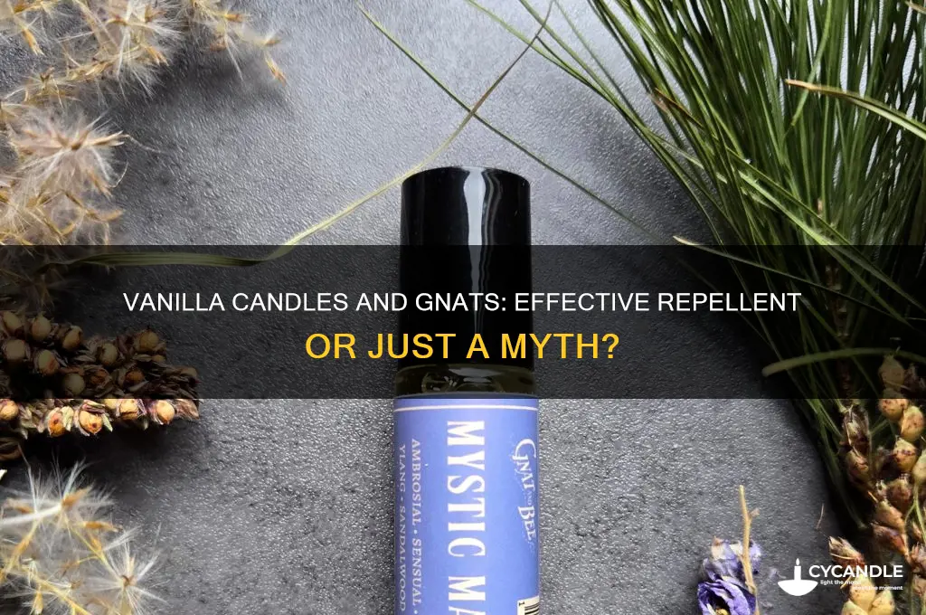 can a vanilla candle repel gnats