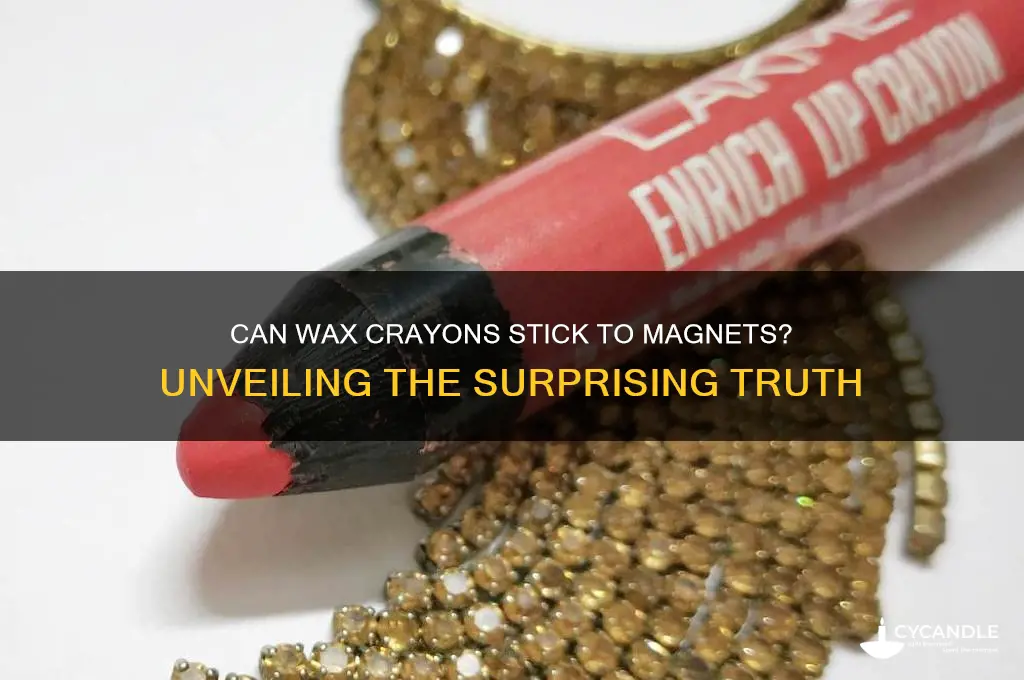 can a wax crayon attach to a magnet