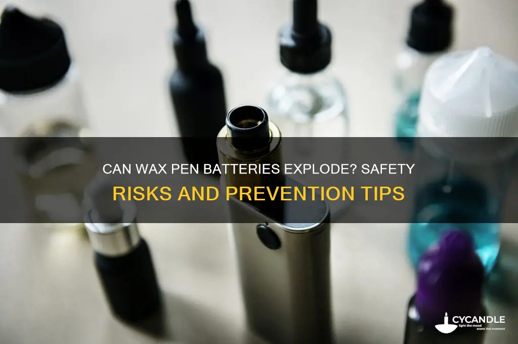 can a wax pen battery explode