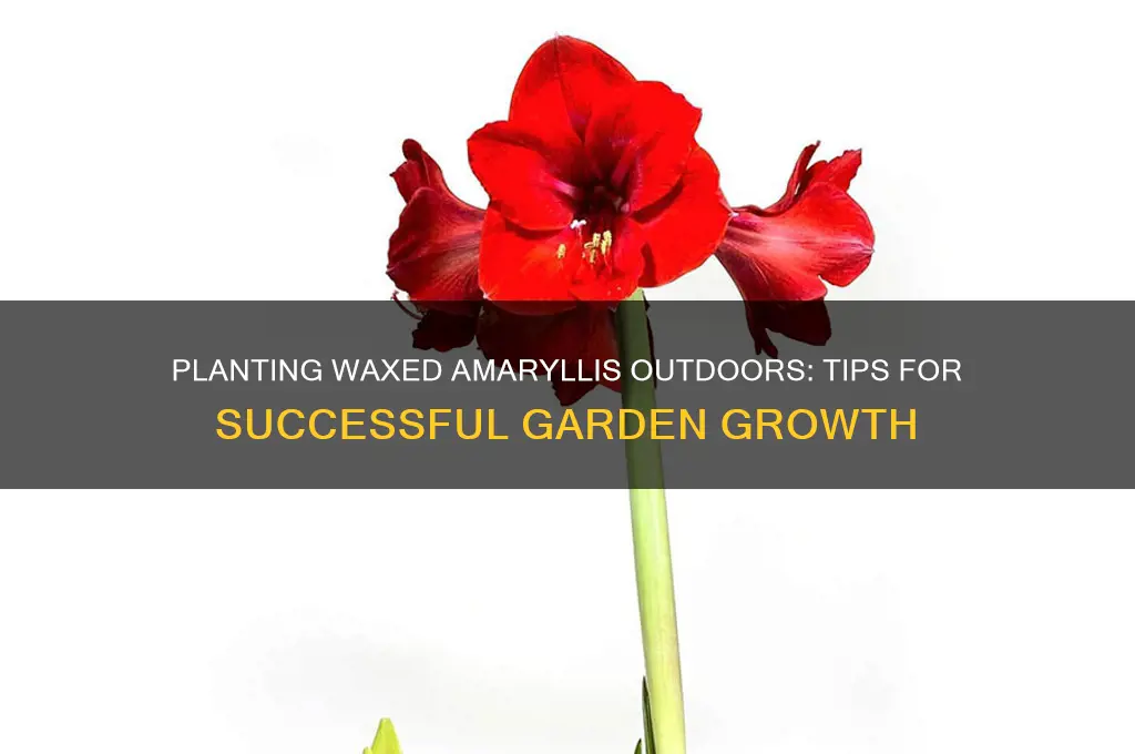 can a waxed amaryllis be planted outside