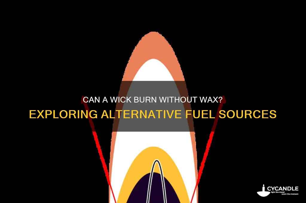 can a wick burn without wax