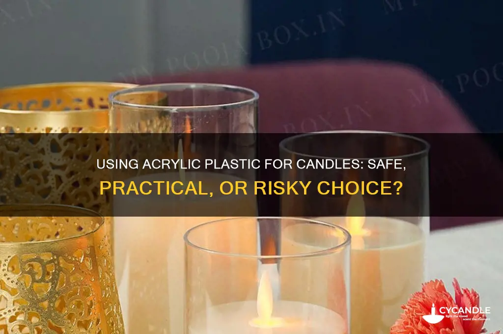 can acrylic plastic be used for candles