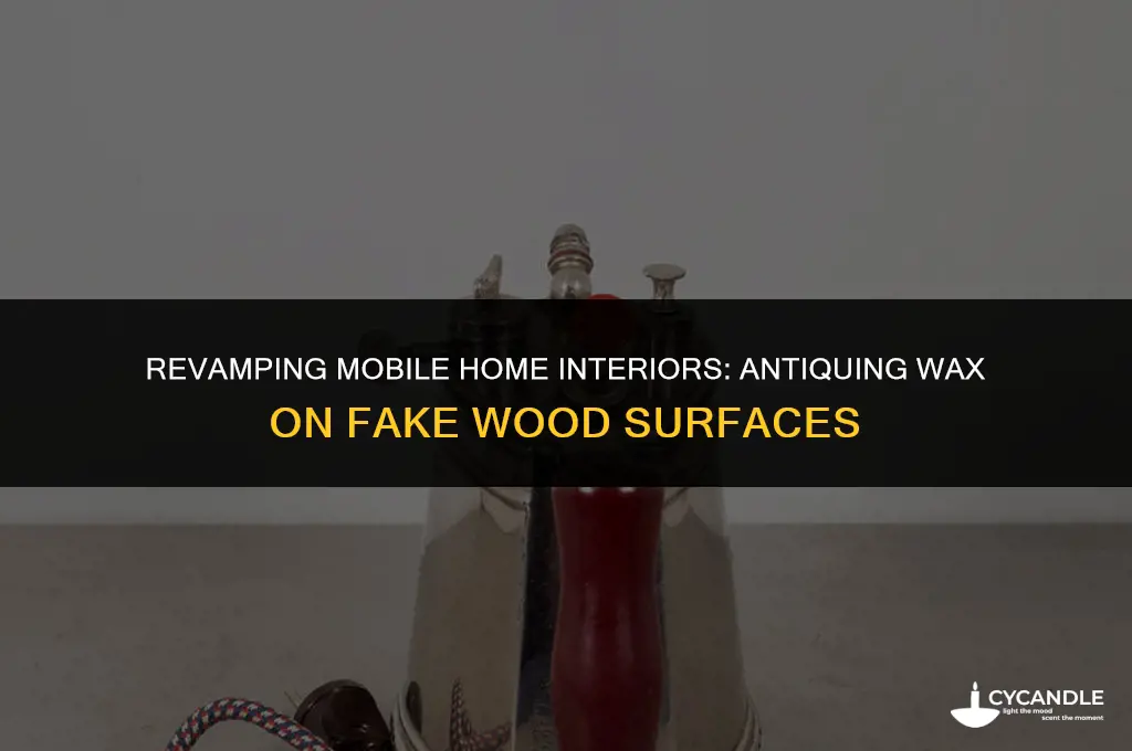 can antiquing wax be applied to mobile home fake wood