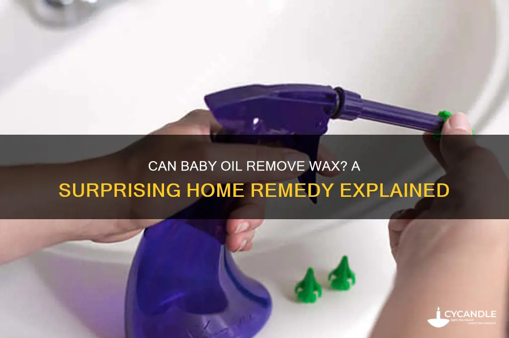 can baby oil remove wax