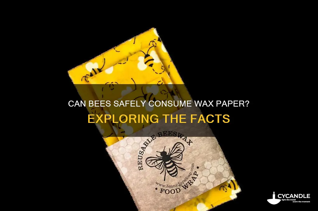 can bees eat wax paper