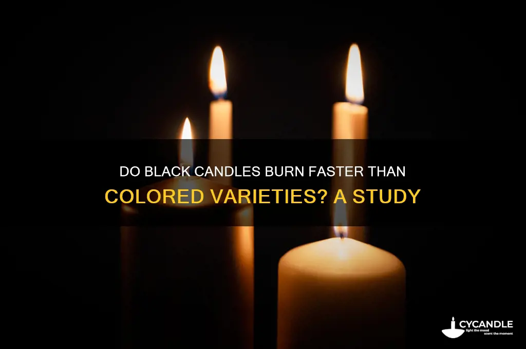 can black candles burn faster than colored candles