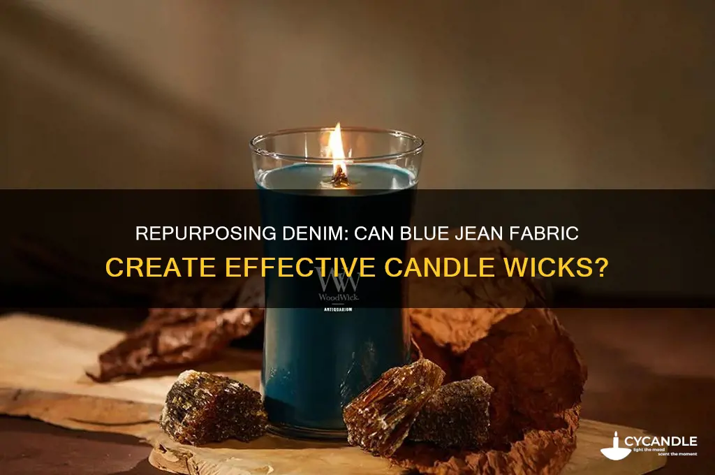 can blue jean material be made into candle wick