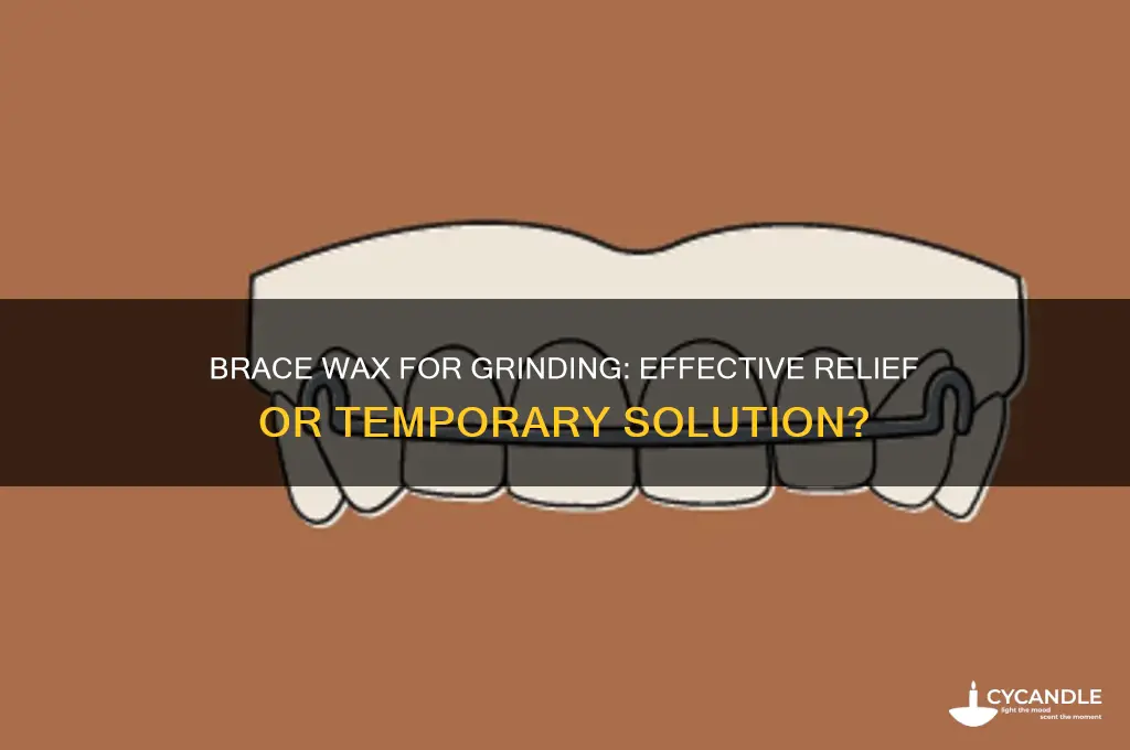 can brace wax help for grinding