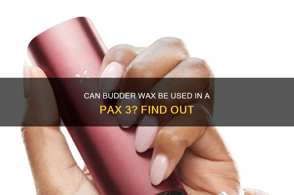 can budder wax go in a pax 3