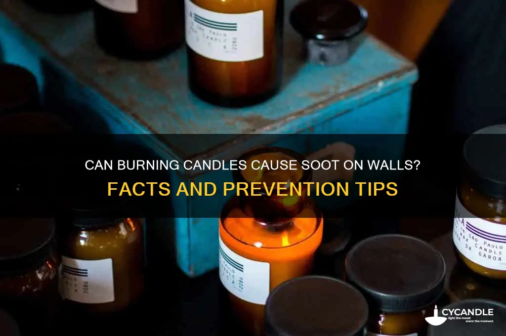 can burning candles cause soot on walls