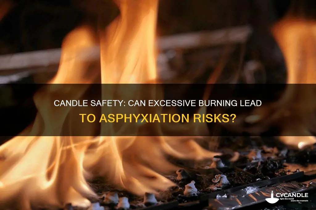 can burning too many candles cause aphyxiation