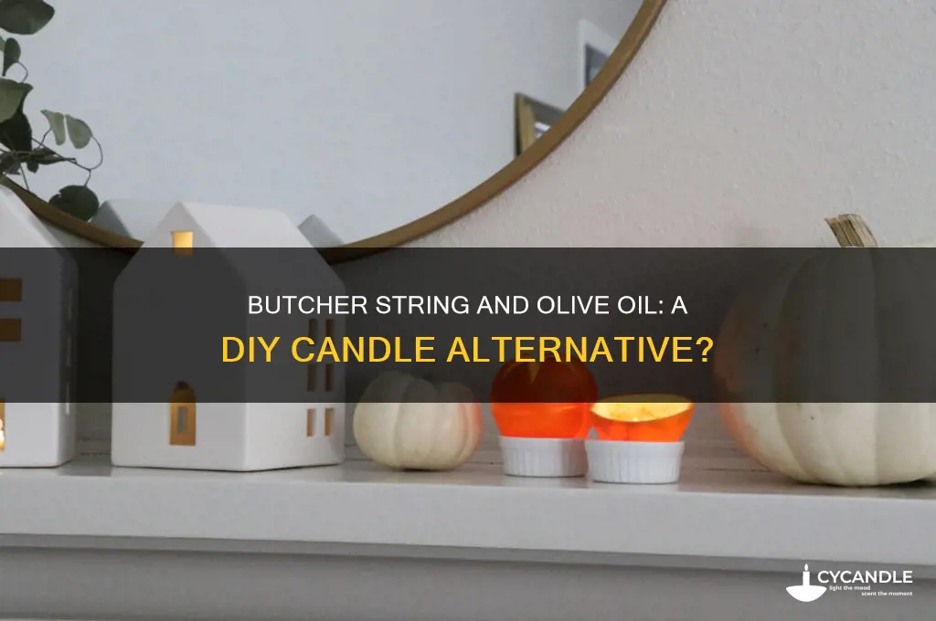 can butcher string and olive oil be use for candles