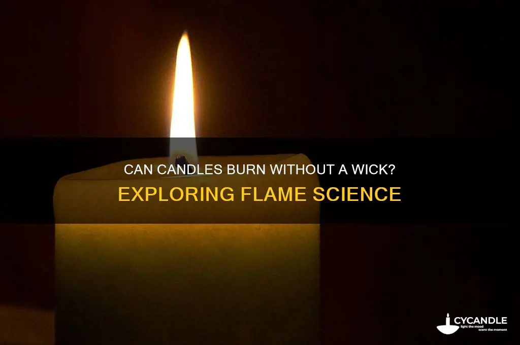 can candle burn without wick