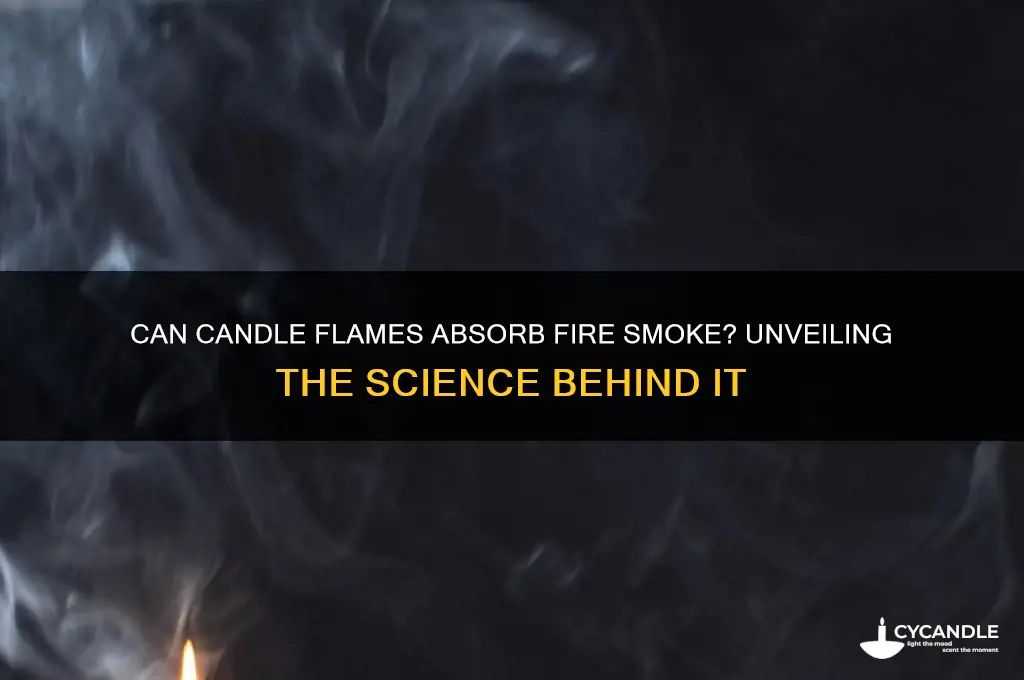 can candle flame absorb fire smoke