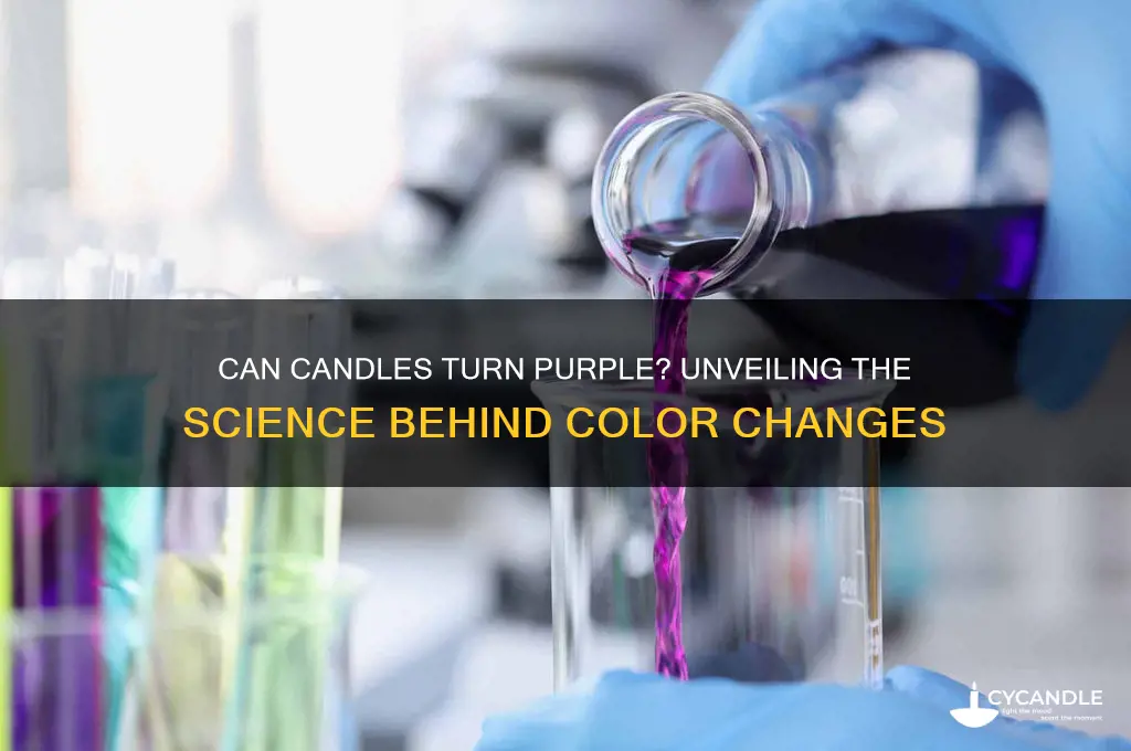 can candle turn purple