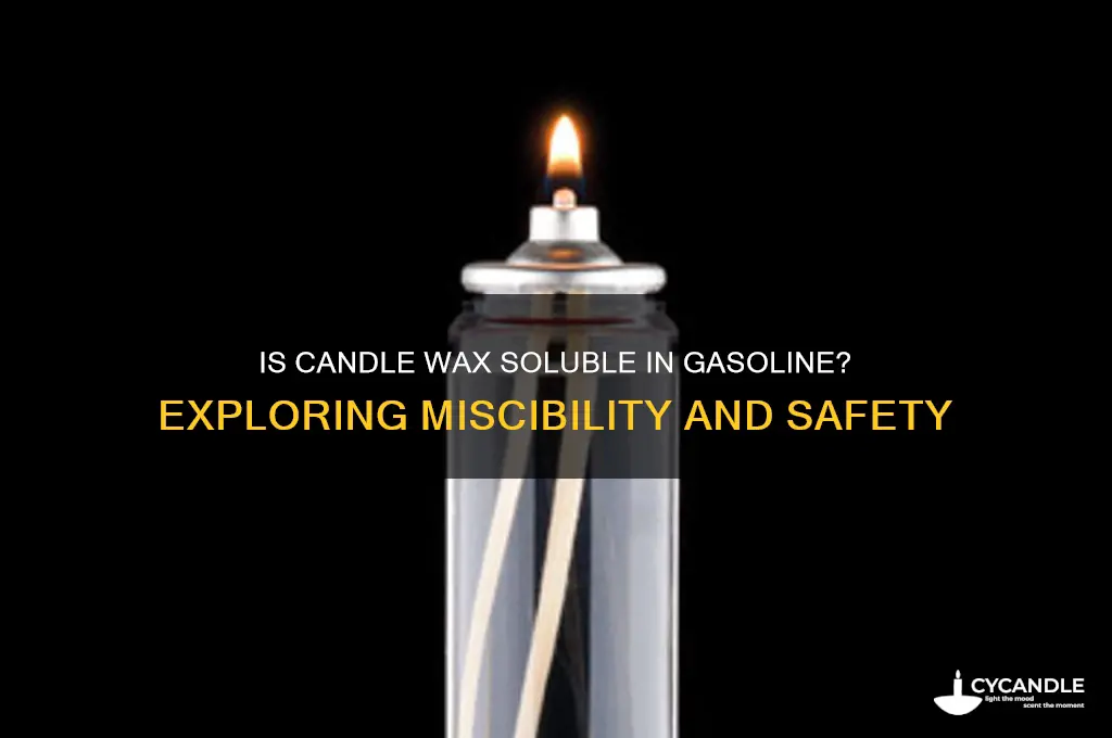 can candle wax be miscible in gasoline
