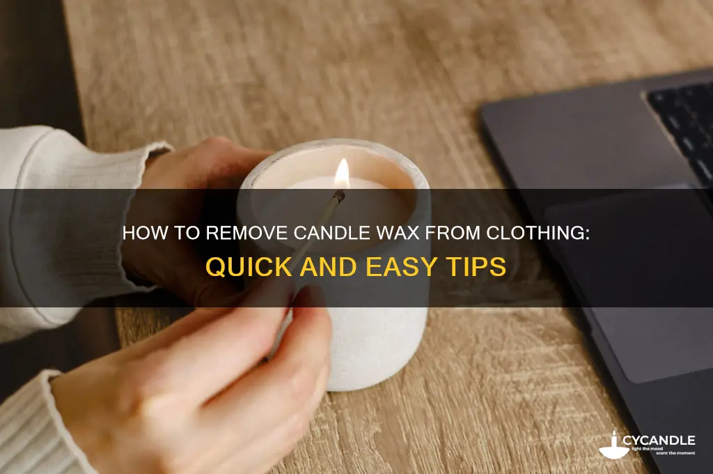 can candle wax be removed from clothing