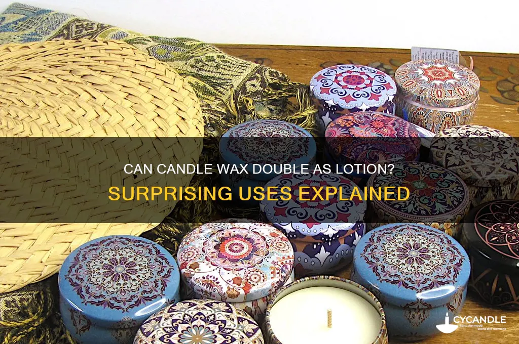 can candle wax be used as lotion