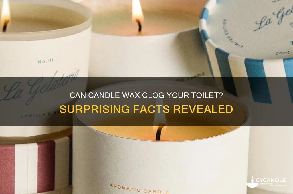can candle wax clog a toilet