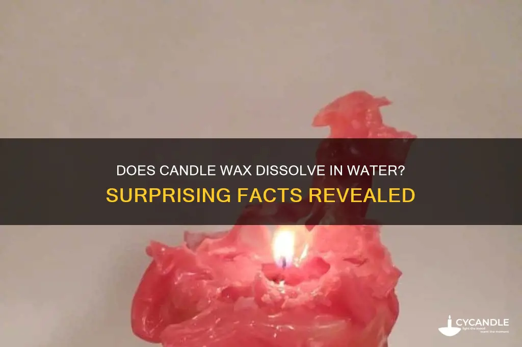 can candle wax dissolve in water