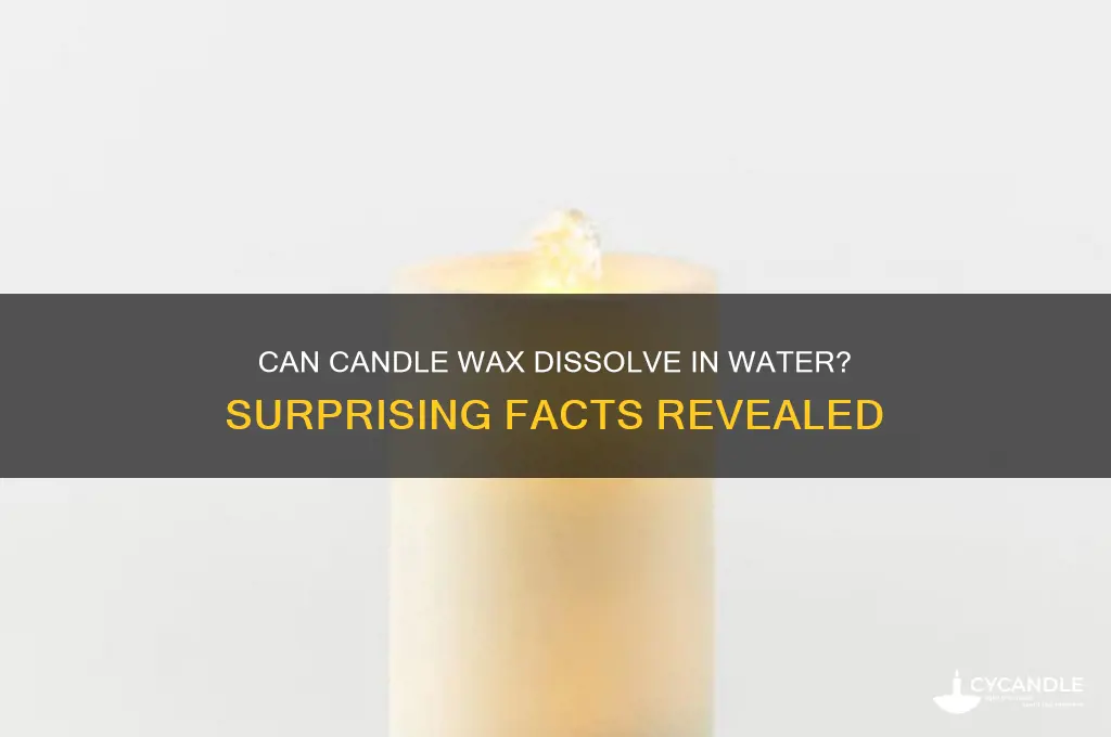 can candle wax dissolved in water