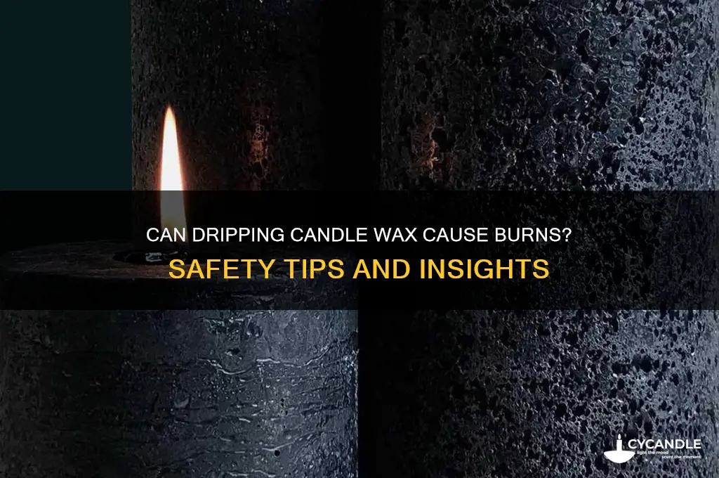 can candle wax dripping from a candle burn you