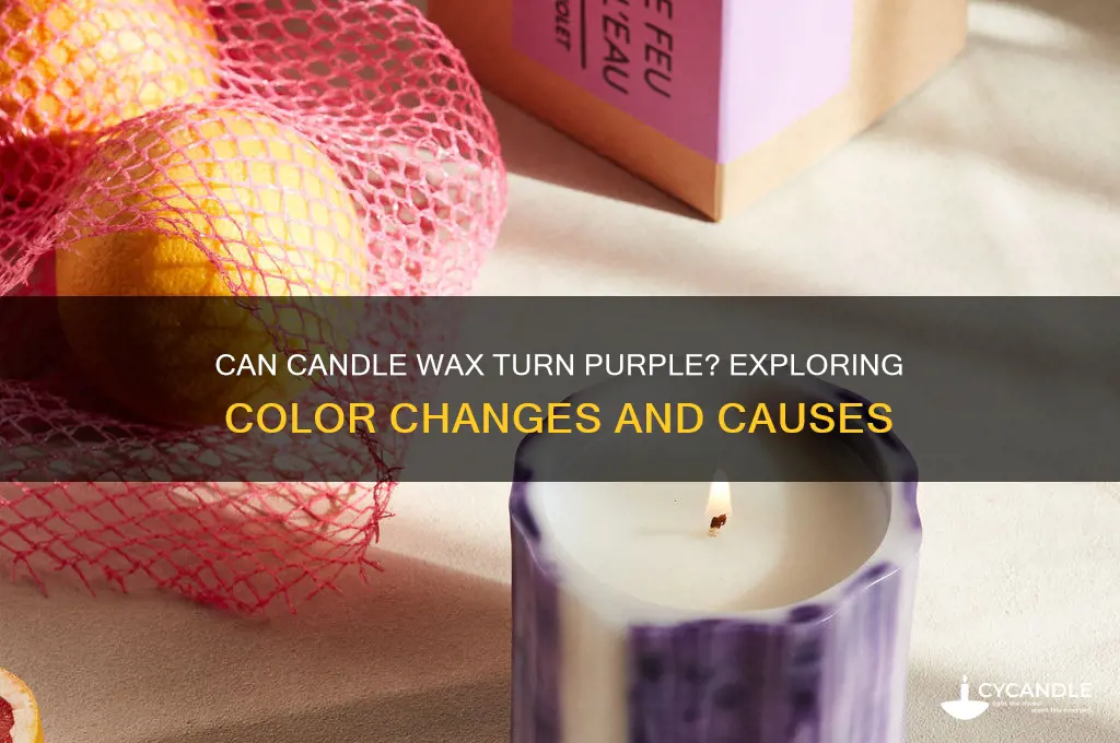 can candle wax turn purple