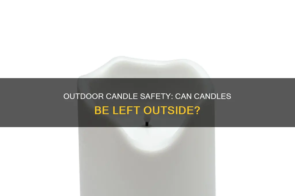 can candles be left outside