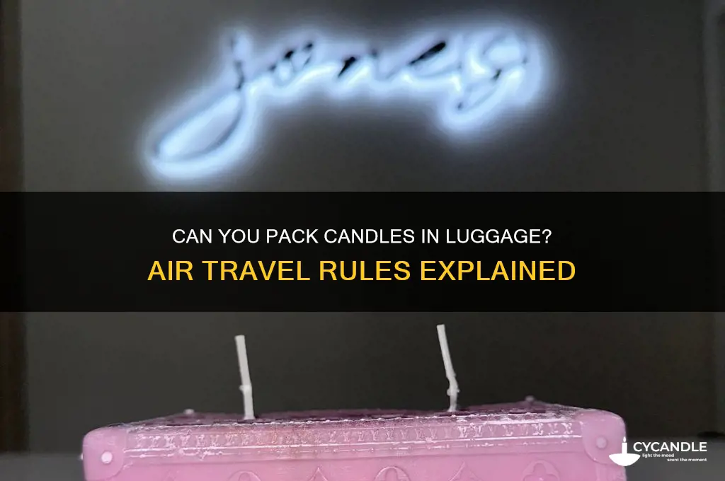 can candles go on a plane