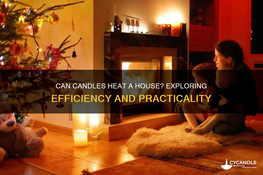 can candles heat a house