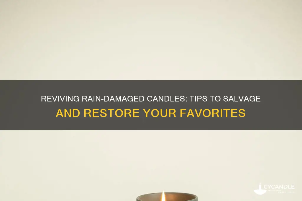 can candles ruined by rain water