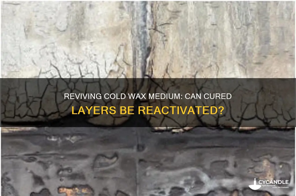 can cold wax medium be reactivated after it is cured