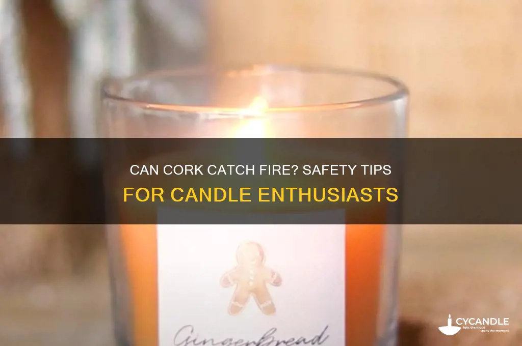 can cork catch on fire candles