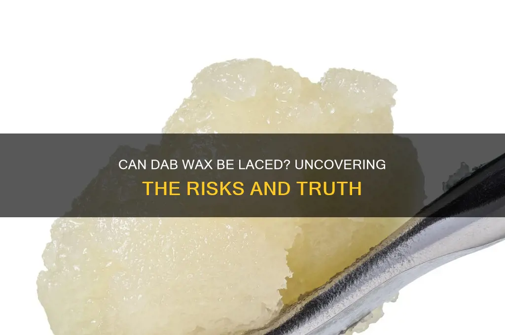 can dab wax be laced