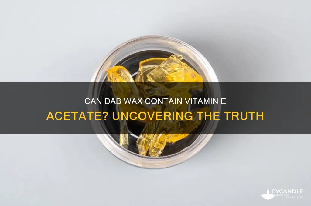 can dab wax contain vitamin e acitate