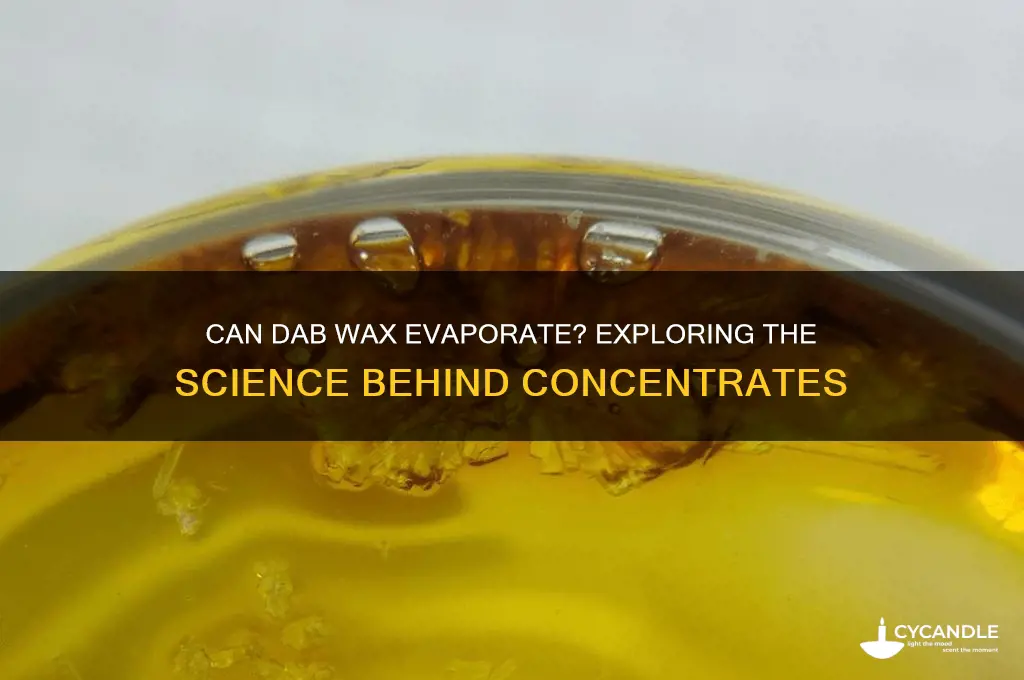 can dab wax evaporate