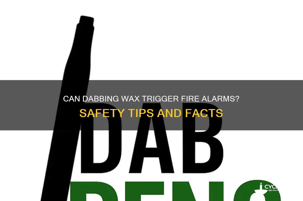 can dabing wax set off fire alarm