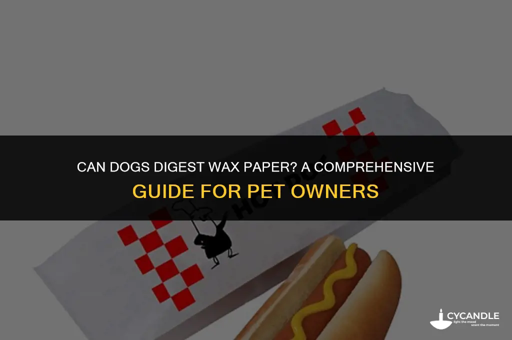 can dogs digest wax paper