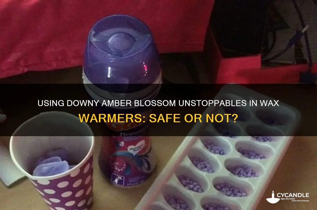 can downy amber blossom unstoppables go in wax warmer