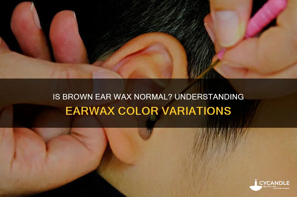 can ear wax be brown