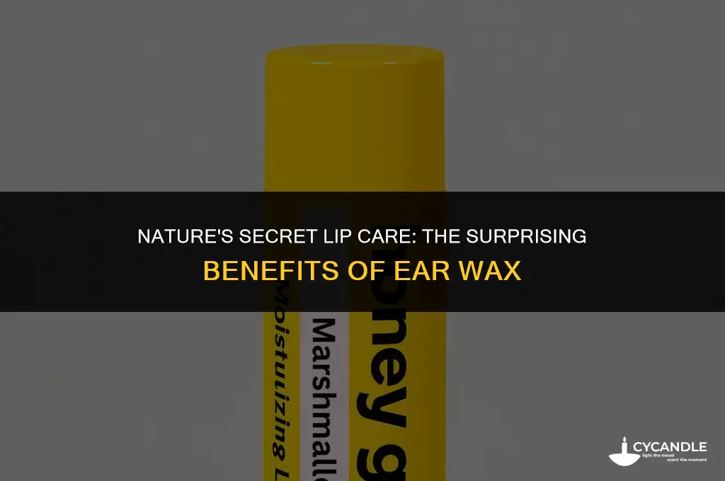 can ear wax be used as lip balm