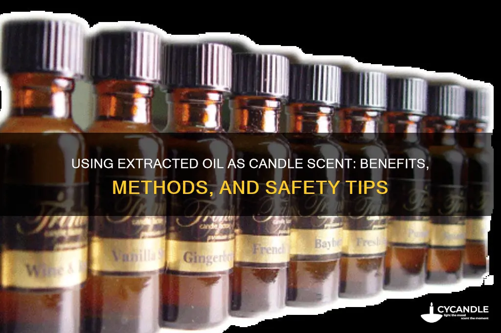 can extracted oil be used as candle scent