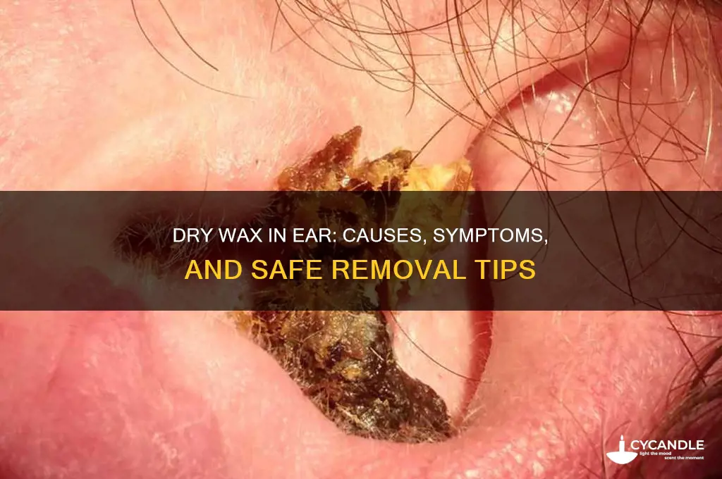 can feel dry wax in ear