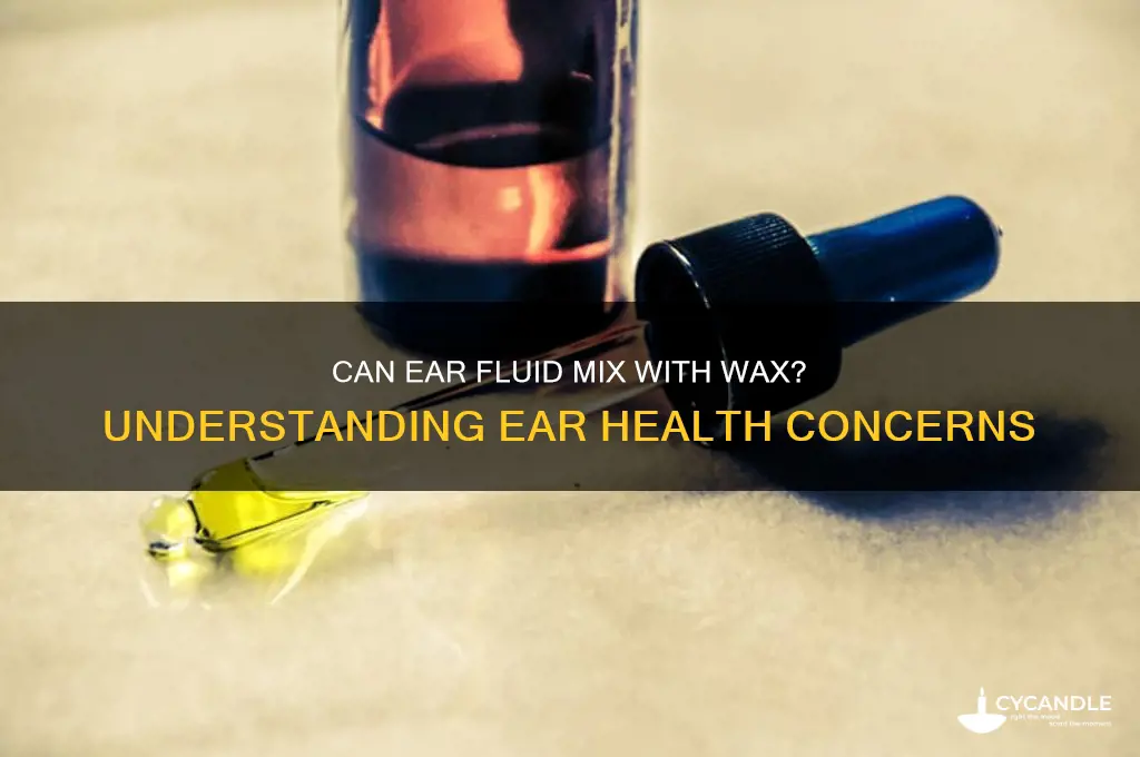 can fluid in ear mix with wax