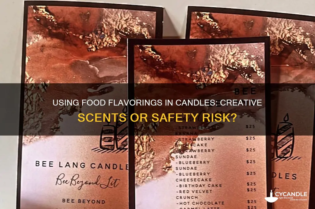 can food flavouring be used in candles