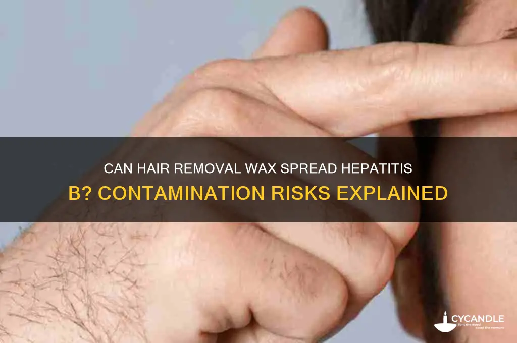 can hair removal wax become contaminated with hepatitis b