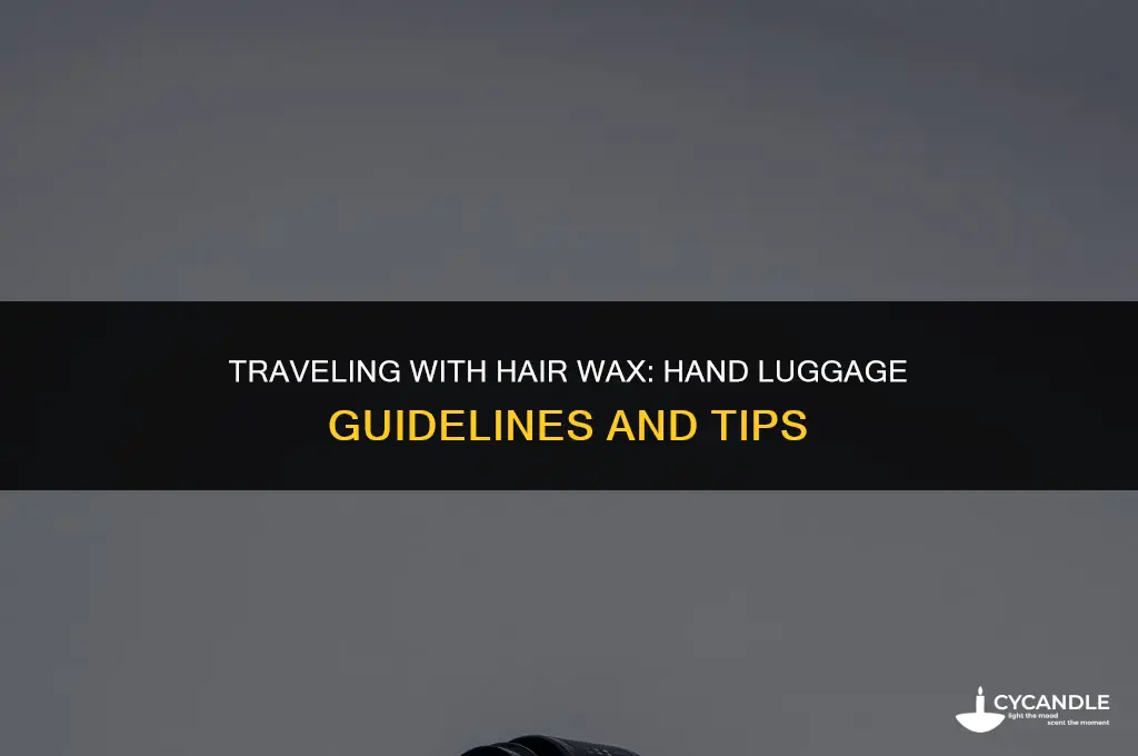 can hair wax be taken in hand luggage