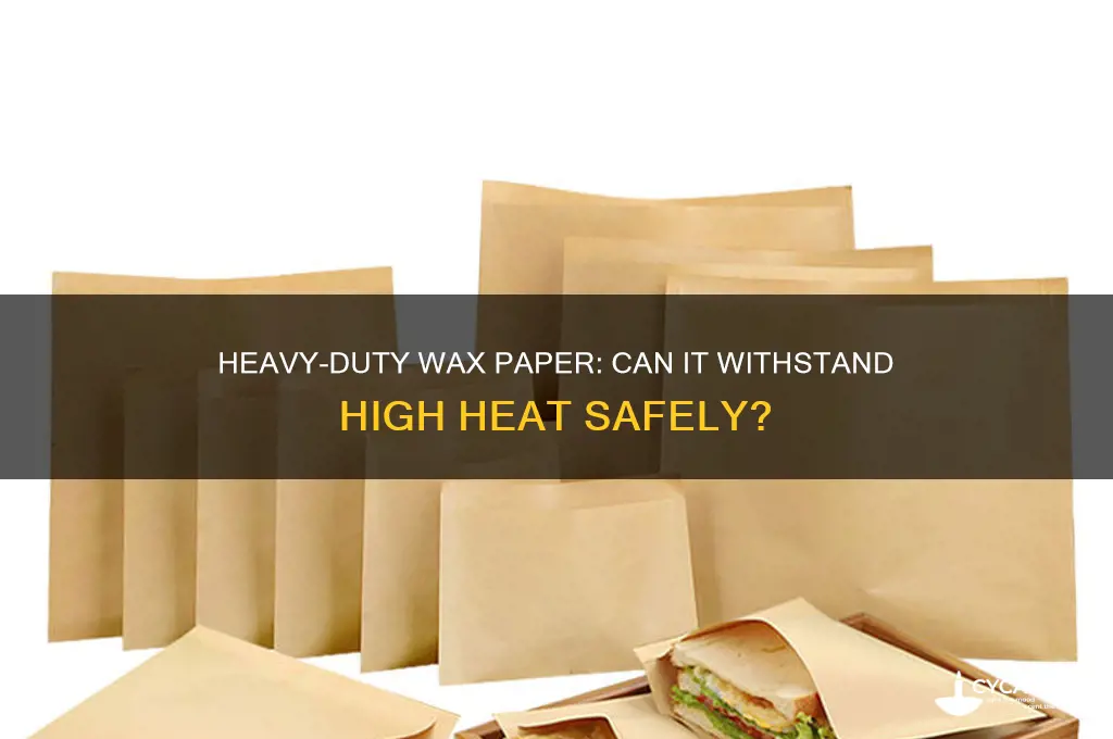 can heavy duty wax paper heat