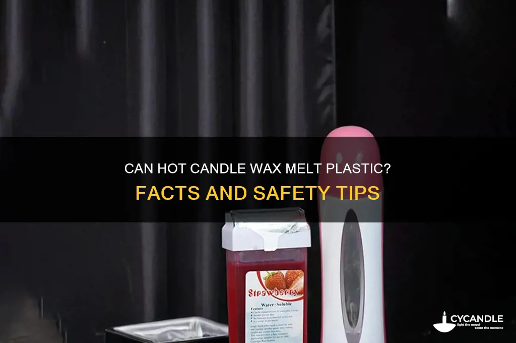 can hot candle wax melt plastic