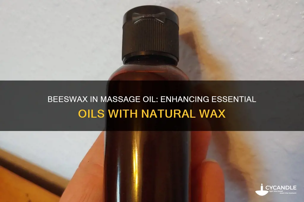 can i add beeswax to my essential oil massage oil